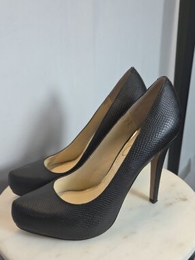 Jessica Simpson Black Textured Platform Stiletto Pumps Size 8